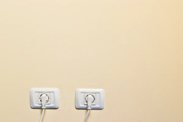 Two electric outlets — Stok fotoğraf