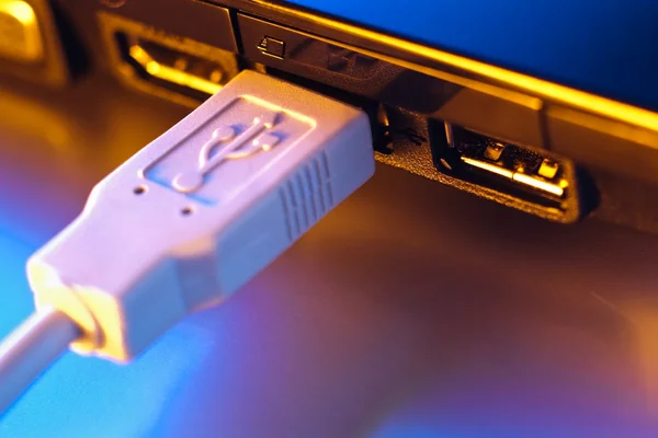 USB konektor closeup — Stock fotografie