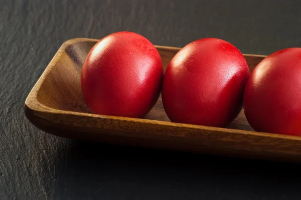 Uova rosse di Pasqua — Foto Stock