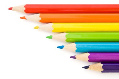 izole renkli kalemler