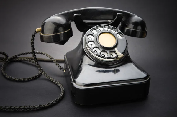 Old black telephone Stock Image