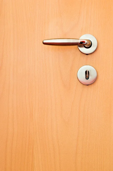 Door with metal handle — Stock Photo, Image