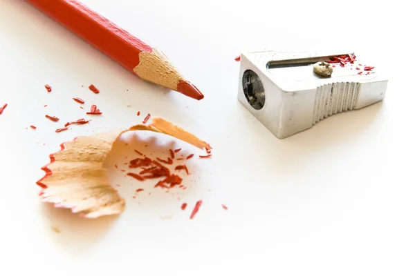 Pencil and wood shavings — Stock Photo, Image