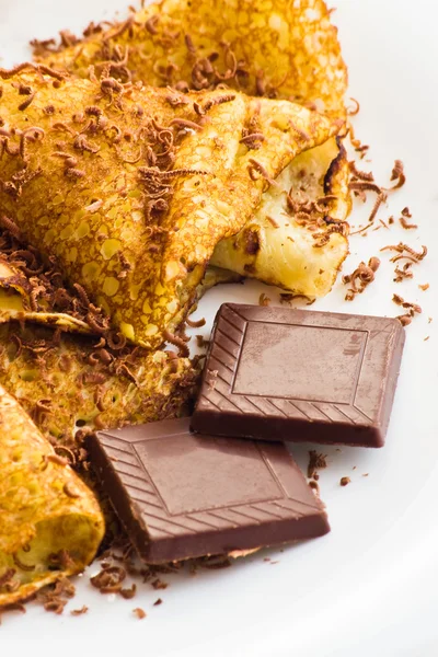 Crepes con cioccolato — Foto Stock
