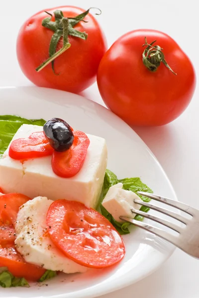 Kaas en tomaten — Stockfoto