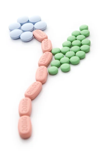 Pills on white — Stock Photo, Image