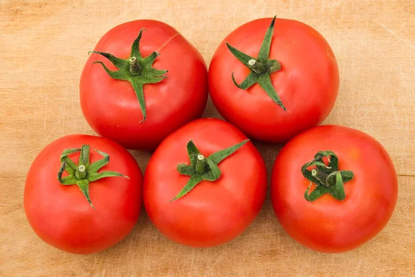 Five tomatoes — Stock Photo, Image