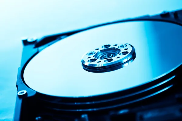 Hard disk in blue — Stock Photo, Image