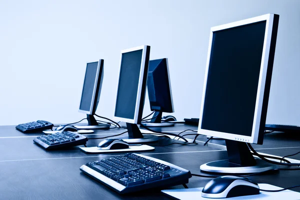 Computers with LCD screens — Stock Photo, Image