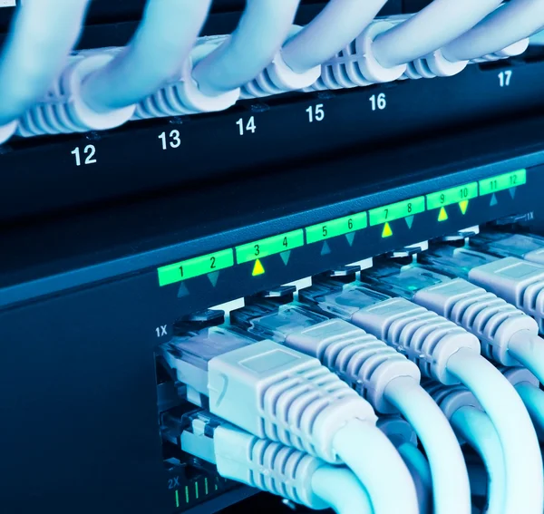 ağ hub'ına closeup