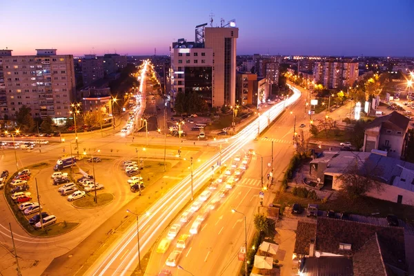 Stad na zonsondergang — Stockfoto