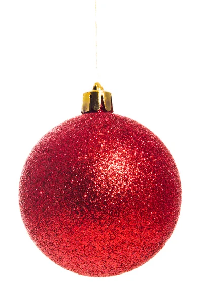 Red christmas ball on white — Stock Photo, Image