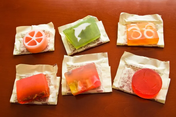 Six handmade soaps — Stock Photo, Image