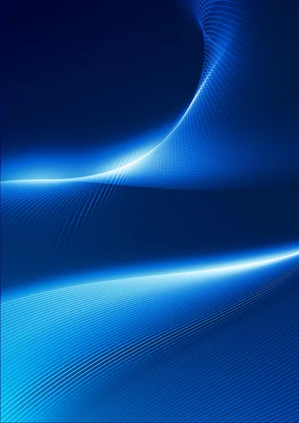 Glowing lines on blue — Stock Photo, Image