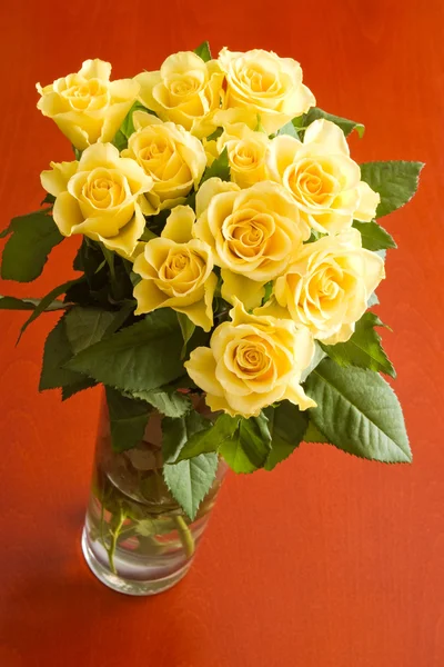 Yellow roses bouquet — Stock Photo, Image