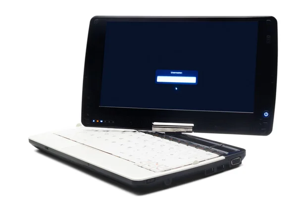 Bärbar dator med vridbar skärm — Stockfoto