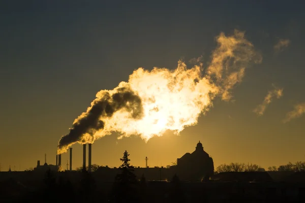 Industriële rook — Stockfoto