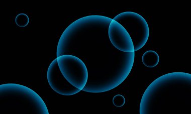 Soyut saydam mavi kabarcık dokusu. Güzel bir tasarım yaratmak için soyut desen. Yaratıcı bir proje için baloncuk dokusu.