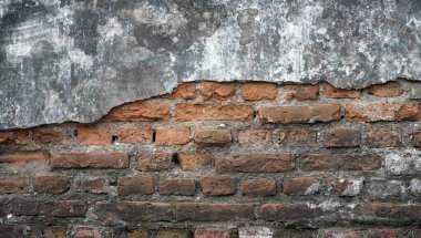 kaba duvar dokusu arkaplan koleksiyonu. Çatlamış beton ve tuğla duvarlar. İç mekan, dekorasyon, duvar kağıdı vs. için 3d desenli arkaplan.