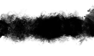 Mürekkebin soyut siyah uzay çizgisi beyaz arka plana püskürtülmüş. Yaratıcı sokak tasarımı için grunge boya fırçası koleksiyonu.