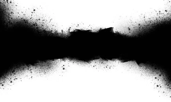 Die Abstrakte Schwarze Leerzeile Der Tinte Auf Weißem Hintergrund Die — Stockfoto
