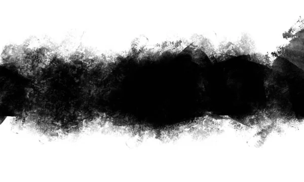 Mürekkebin soyut siyah uzay çizgisi beyaz arka plana püskürtülmüş. Yaratıcı sokak tasarımı için grunge boya fırçası koleksiyonu.