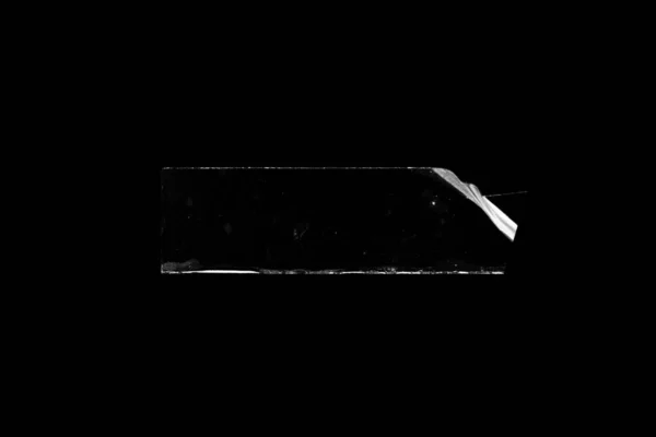 Nastro Adesivo Trasparente Sfondo Nero Nastro Adesivo Accartocciato Astratto Elemento — Foto Stock