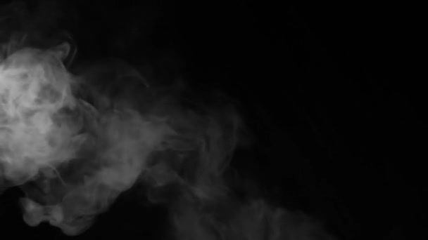 Rauch Overlay Material Für Kreative Videopräsentation Rauchbewegungseffekt Auf Schwarzem Hintergrund — Stockvideo