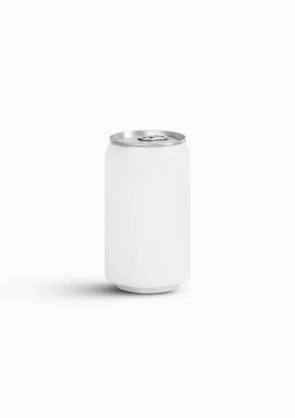 Branco Pode Projeto Alumínio Mockup Para Marca Bebidas Promoção Design — Fotografia de Stock