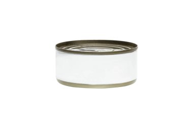 Konserve kutusu ön bakış açısından modellenebilir. Konserve ürünlerin maketleri. Ürün tasarım önizlemesi ve ürünleri sosyal medya, web siteleri ve pazarda görüntülemek için kullanılabilir.