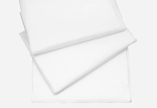 Складені Білі Тканини Добре Розроблена Концепція Білої Завіси Макет Текстильної — стокове фото