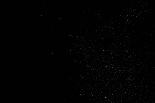 Animatie Van Witte Deeltjes Zwarte Achtergrond Die Een Sneeuwval Voorstellen — Stockfoto