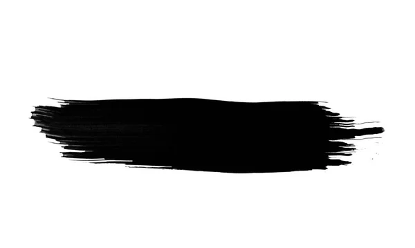 Enda Färg Bläck Repa Isolerad Vit Bakgrund Grungy Blank Linje — Stockfoto