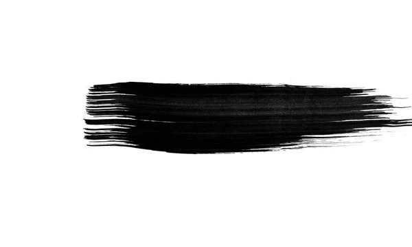 Single Paint Ink Scratch Isolated White Background Grungy Blank Line — Stock Photo, Image