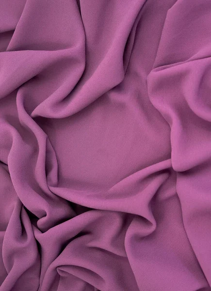 Purple Fabric Texture Wavy Textile Rippled Top Point View Luxurious — Stock Photo, Image