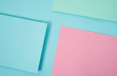 Renkli, soyut, kağıt kaplama arka plan. Pastel renkte 3 boyutlu arkaplan. Pankart, duvar kağıdı, arkaplan vs. için yaratıcı doku dekorasyonunun boş alanı.