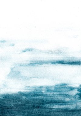 Derin okyanusun soyut tablosu. Tasarım arka planı için detaylarla suluboya resim dokusu. Duvar kağıdı tasarımları, tebrik kartları, posterler, kartvizitler vesaire olarak kullanılır..