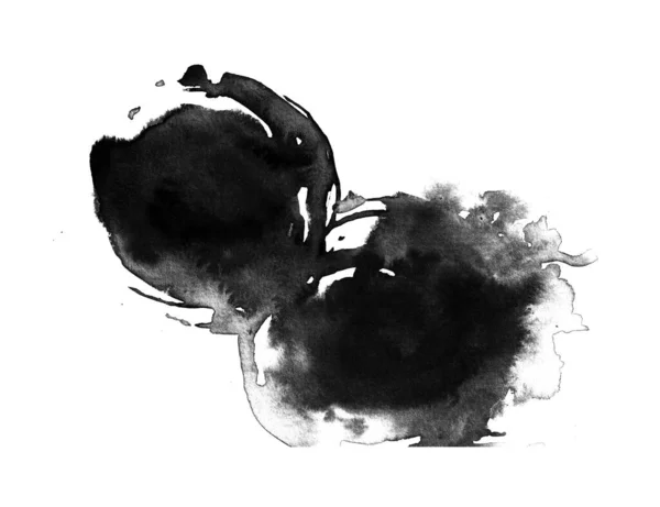 Abstrakcyjne Czarne Pociągnięcia Atramentem Nakładek Fotograficznych Elementów Graficznych Materiały Tworzenia — Zdjęcie stockowe