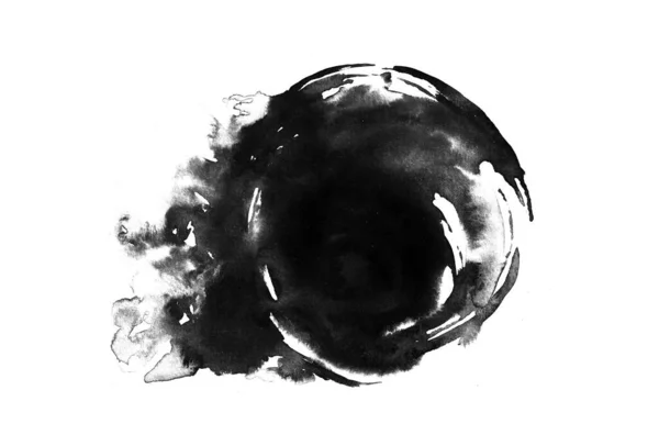 Fotoğraf Kaplaması Grafik Tasarım Elementleri Için Soyut Siyah Mürekkep Darbeleri — Stok fotoğraf