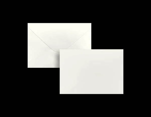 Envelope Branco Para Design Mockup — Fotografia de Stock