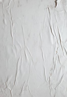 Duvara beyaz kağıt yapıştırılmış, poster modeli için boş Kağıt Teksture