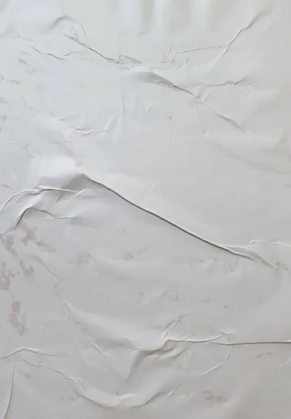 Ragasztott Fehér Papír Falon Üres Papír Teksture Plakát Mockup — Stock Fotó