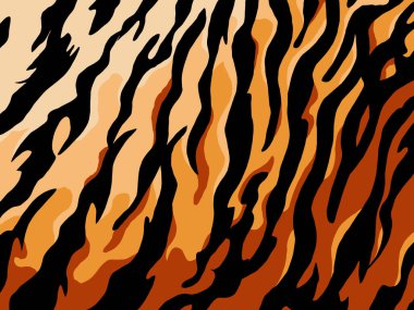 Kaplan derisi arkaplanı. desenli kaplan turuncu çizgili tekrarlanan pürüzsüz çizgiler.