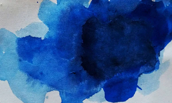 背景や壁紙のための非常に美しく 審美的なブルー抽象的な水彩画 — ストック写真