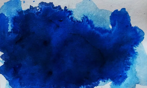 背景や壁紙のための非常に美しく 審美的なブルー抽象的な水彩画 — ストック写真