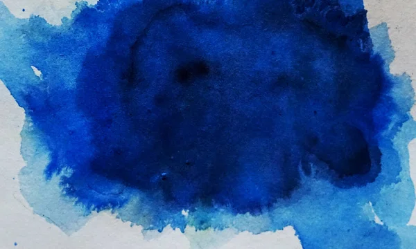 Bardzo Piękne Estetyczne Blue Abstrakcyjne Malarstwo Akwarelowe Tle Tapety — Zdjęcie stockowe
