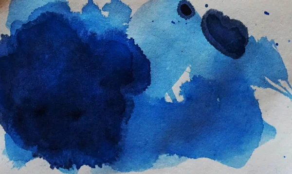 Una Pintura Acuarela Abstracta Azul Muy Hermosa Estética Para Fondos — Foto de Stock