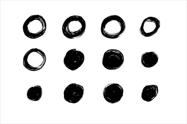 Siyah Beyaz Simgeler Ayarlandı Tasarım Kaynakları Için Soyut Grunge Vuruş — Stok fotoğraf