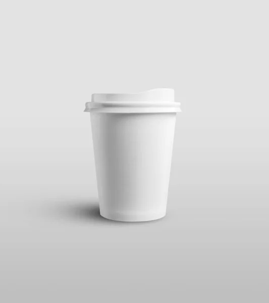 Složení Kávy Papírový Šálek Nastavení Pro Bílé Pozadí — Stock fotografie