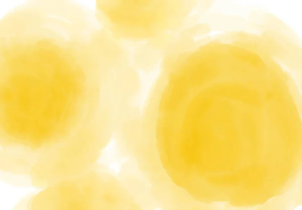 Κίτρινο Κύκλο Ακουαρέλα Εικονογράφηση Απομονώνονται Λευκό Απλό Στοιχείο Σχεδιασμού Υφή — Φωτογραφία Αρχείου